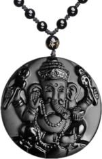 ASGIFT Obsidian Lucky Necklace Power Stone Amulet Protection Pendant with Adjust... - Image 2