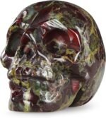 Artistone 2.0" Dragon Blood Stone Halloween Crystal Skull Decor Figurine Crystal... - Image 2