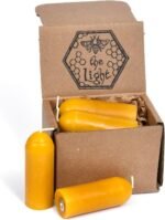 BeeTheLight Beeswax Lantern Candles (3.5" x 1.25") - Smokeless Unscented Candle ... - Image 2
