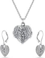 Bling Jewelry Personalize Plain Dome Protection Guardian Angel Wing Feathered He... - Image 2