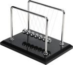 CERROPI Newton Cradle Balance Balls, Newton Pendulum with 7 Balls, Classic Newto... - Image 2