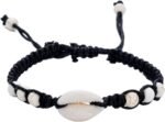 COLORFUL BLING Natural Cowrie Shell Turquoise Beaded Adjustable Bracelet Starfis... - Image 2