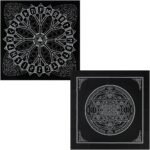 CREATCABIN 2Pcs Viking Runes Tarot Cloth Hexagram Altar Cloth Tarot Deck Spiritu... - Image 2