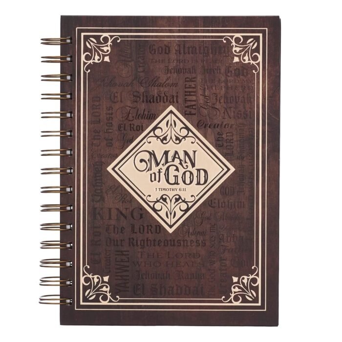 Christian Art Gifts Journal w/Scripture Man of God 1 Timothy 6:11 Bible Verse Na... - Image 2