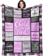 Christian Gifts for Women - Baptism Gifts for Girl - Child of God Blanket - Insp... - Image 2
