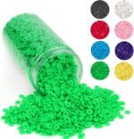 Clay Beads, 6000Pcs Green Clay Heishi Beads for Bracelets Making, Flat Round Pol... - Image 2