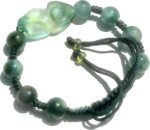 Double Lucky Protection & Love Dragon Bracelet Amulets - Green & Pink Crystals B... - Image 2