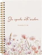 Floral Christian Notebook Journal for Women, Prayer Journal, She Speak with Wisd... - Image 2