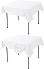 Fokitut 2 Pack Waterproof Square Tablecloth, 52x52 Inch, Stain Resistant and Wri... - Image 2