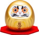 Golden Feng Shui Decor, Daruma Doll for Money Fortune and Prosperity, Blessed at... - Image 2