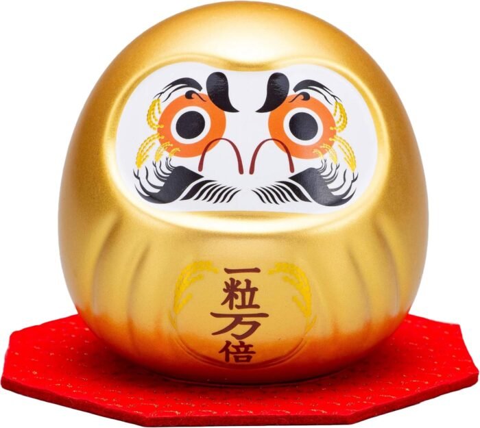 Golden Feng Shui Decor, Daruma Doll for Money Fortune and Prosperity, Blessed at... - Image 2