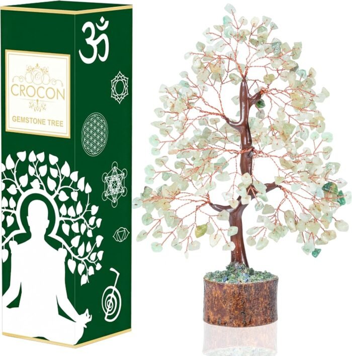 Green Jade Crystal Tree of Life - Chakra Tree of Life, Handmade Gemstone Tree, F... - Image 2