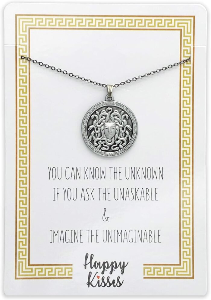 Happy Kisses Medusa Necklace - Pendant Jewelry – Greek Mythology Gift – Antique ... - Image 2