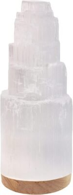 Himalayan Glow WBM Selenite Crystal Lamp 25cm, Charging Station, Crystals and He... - Image 2