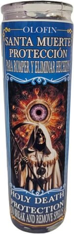 Holy Death Protection Prepared Candle Santa Muerte proteccion veladora olofin - Image 2
