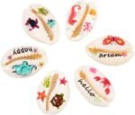 KISSITTY 60pcs/Box Printed Natural Cowrie Shell Beads No Hole Shell Embellishmen... - Image 2