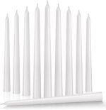 KONNI 0.87×10 Inch White Taper Candles, Unscented and Smokeless Tall Candlestick... - Image 2