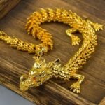 LIYAOLI 3D Golden Dragon Articulated Dragon 2024 Chinese Dragon Statue Metal Gol... - Image 2
