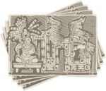 Lunarable Ethnic Place Mats Set of 4, Mayan King and Plumed Serpent Illustration... - Image 2