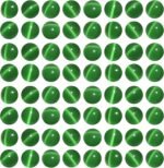 MJDCB 45pcs Dark Green Cat Eye Stone Beads 8mm Round Crystal Loose Bead for Jewe... - Image 2