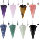 Mixed ONLY 3pcs Pendulum Crystal Witchcraft Supplies Reiki Gemstone Quartz Heali... - Image 2