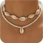 Nackiy Handmade Sea Shell Necklace for Women Summer Adjustable Natural Shell Col... - Image 2