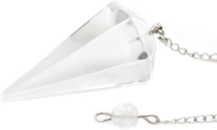 Natural Clear Quartz Gemstone Rock Crystal Hexagonal Pointed Reiki Chakra Pendan... - Image 2