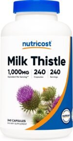 Nutricost Milk Thistle 1,000mg Equivalent, 240 Capsules - 250mg of 4:1 Extract -... - Image 2