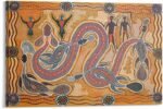 Rainbow Serpent - Aboriginal Rock Art Print Canvas Art Poster And Wall Art Pictu... - Image 2