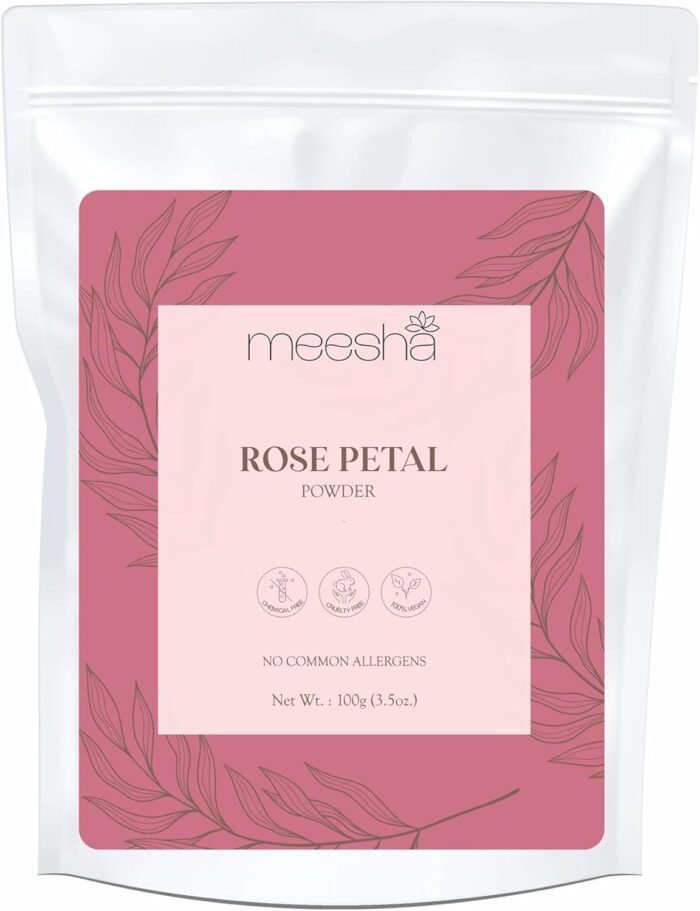 Rose Petal Powder by meesha | for Radiant Skin and Lustrous Hair | Cleansing, Hy... - Image 2