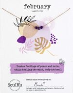SOULKU Genuine Amethyst February Birthstone Necklace, Handmade Empowerming Neckl... - Image 2