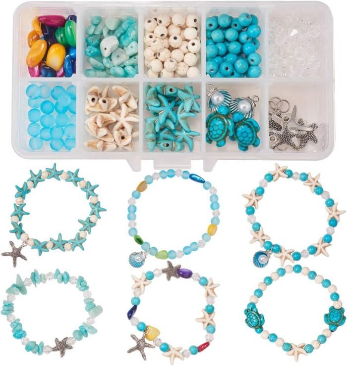 SUNNYCLUE 1 Box DIY 6Pcs Boho Shell Beads Beach Charm Anklet Christmas Bracelet ... - Image 2