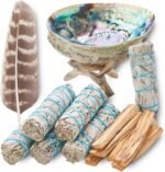Sage Smudge Kit ~ 6 White Sage Bundles 4" ~ 6 Palo Santo Sticks 4-inch ~ Abalone... - Image 2