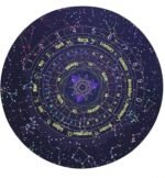 Tookie Divination Mat, Lightweight Round Shape Pendulum Board, 8.66inch Starry S... - Image 2