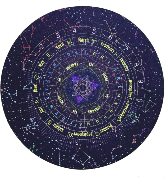 Tookie Divination Mat, Lightweight Round Shape Pendulum Board, 8.66inch Starry S... - Image 2