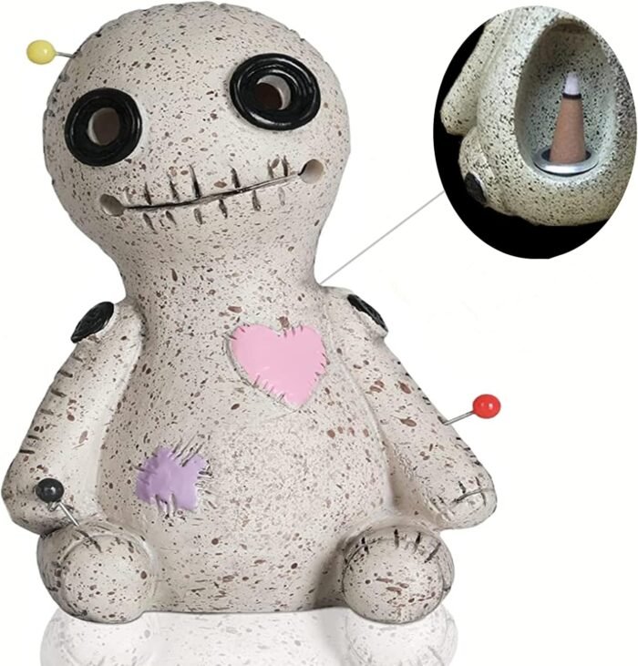 Voodoo Doll Incense Burner, Voodoo Doll Cone Incense Holder, Resin Voodoo Doll w... - Image 2