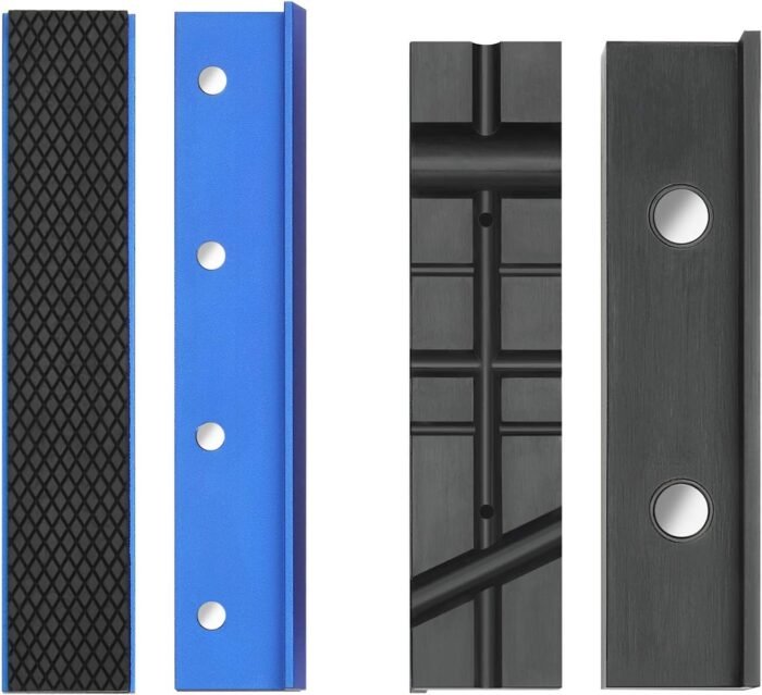 WORKPRO 2-Pair Vise Jaw Pads 6 inch & 5.5 inch, Magnetic Vice Jaw Covers Protect... - Image 2