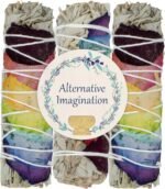 White Sage Sticks with Chakra Rose Petals - Natural Incense Sticks for Spiritual... - Image 2