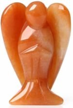 YATOJUZI 2" Red Aventurine Angel Decors Natural Healing Crystals Polished Carved... - Image 2