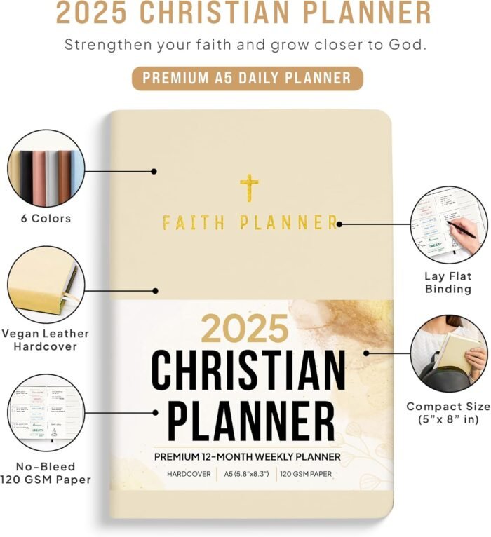 2025 Christian Planner, Bible Planner & Prayer Journal | Daily Christian Planner... - Image 3