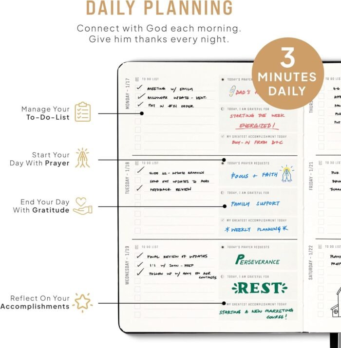 2025 Christian Planner, Bible Planner & Prayer Journal | Daily Christian Planner... - Image 4