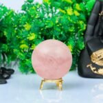 Rose Quartz Large Crystal Ball - Meditation Table - Glass Orb - Spiritual Stuff ... - Image 4