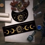 GORGECRAFT 2 Pieces Wooden Tarot Card Stand Black Tarot Card Holder 5" Moon Shap... - Image 5