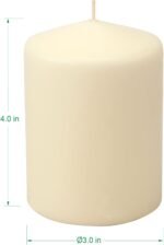 Stonebriar 35 Hour Long Burning Unscented Pillar Candles, 3x4, Ivory - Image 4