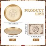 CREATCABIN Pentagram Altar Plate Star Tarot Plate Ritual Burning Candle Holder P... - Image 3