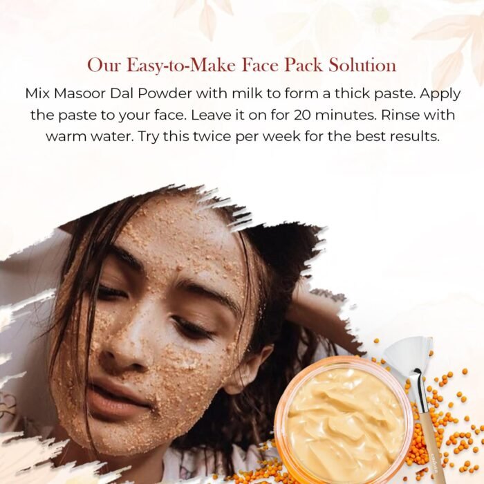 100% Natural Masoor Dal Powder | (3.5 Oz) Organic Lentils Powder for Face & Skin... - Image 5