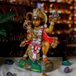 Hindu God Flying Hanuman Statue - 9.2”H Jayanti Murti Pooja Diwali Gift for Indi... - Image 4