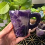 Crystal Drink Rose Quartz Cup, Dream Amethyst Tea Cup, Clear Quartz Cup with Han... - Image 4