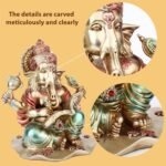 CALMMIND Ganesha Statue Home Decoration - Elephant God Ganesh in Antique Finish,... - Image 3