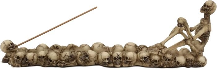 Ebros God of The Dead Skeleton King Sitting by Ossuary Skull Graveyard Incense S... - Image 4